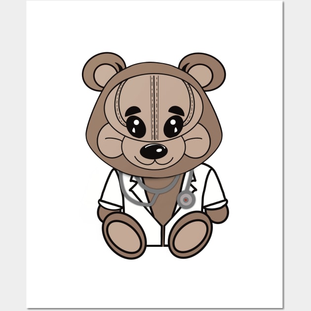 Teddy Bear Doctor Wall Art by FlippinTurtles